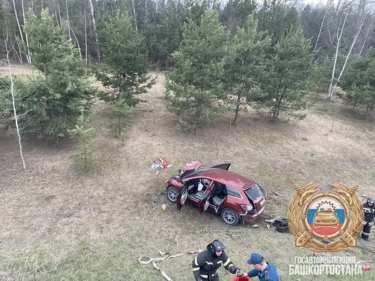 В Башкирии в аварии пострадали двое взрослых и двое детей