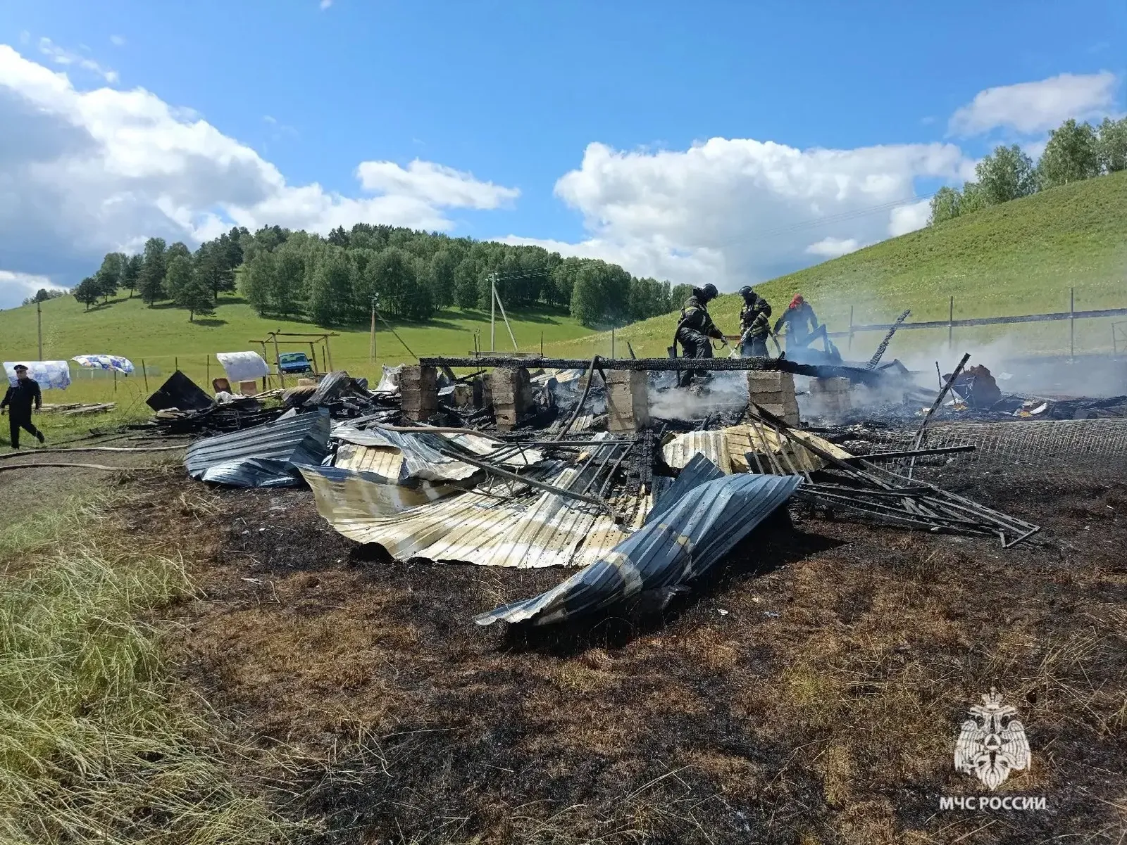 Трое детей погибли во время пожара в Башкирии