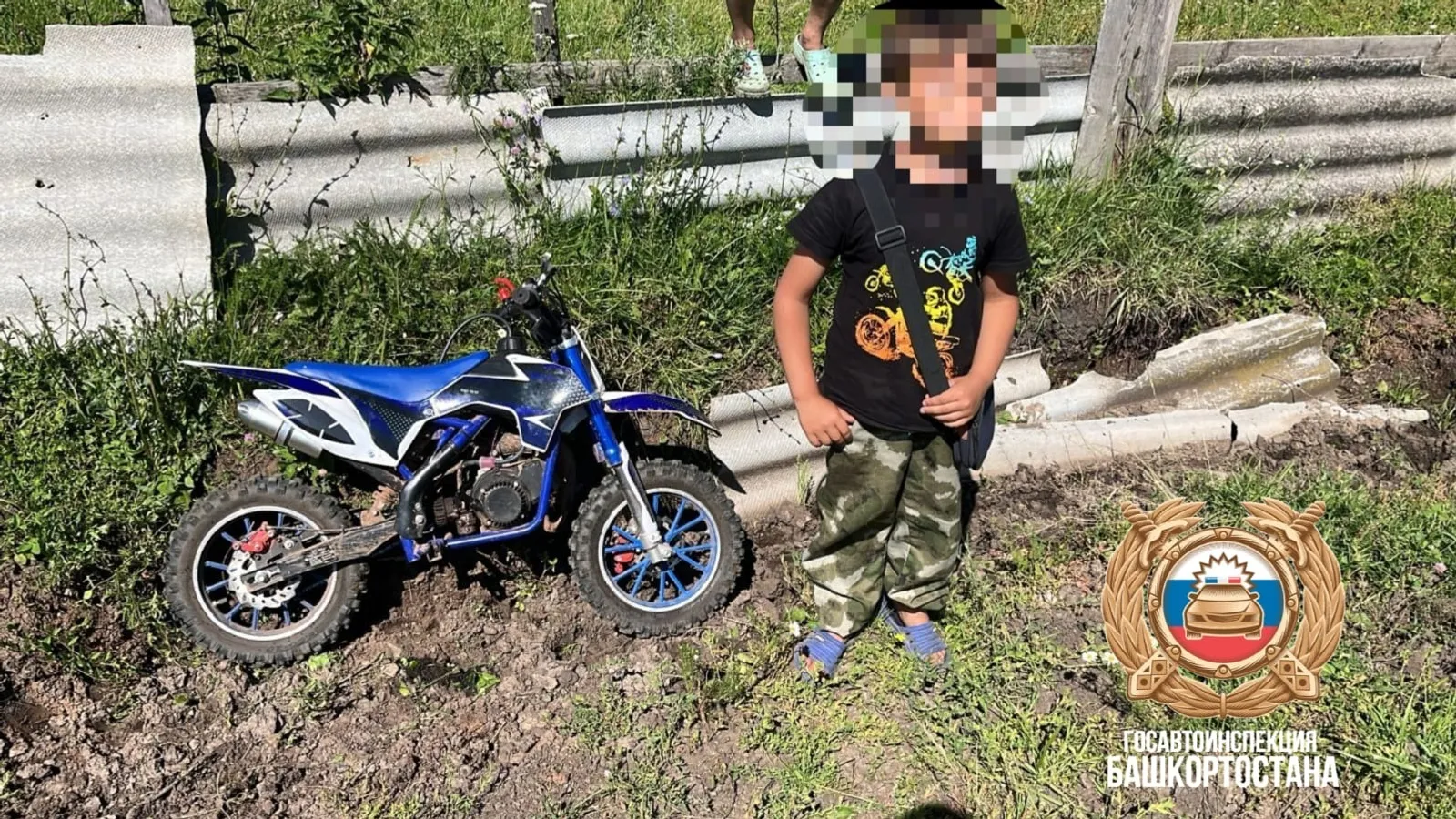 В Башкирии задержали ребенка на мини питбайке