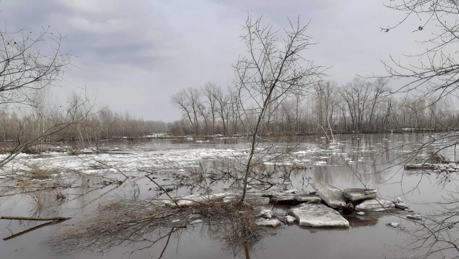 В Башкирии в реках прибывает вода и затапливает дороги, мосты, сады