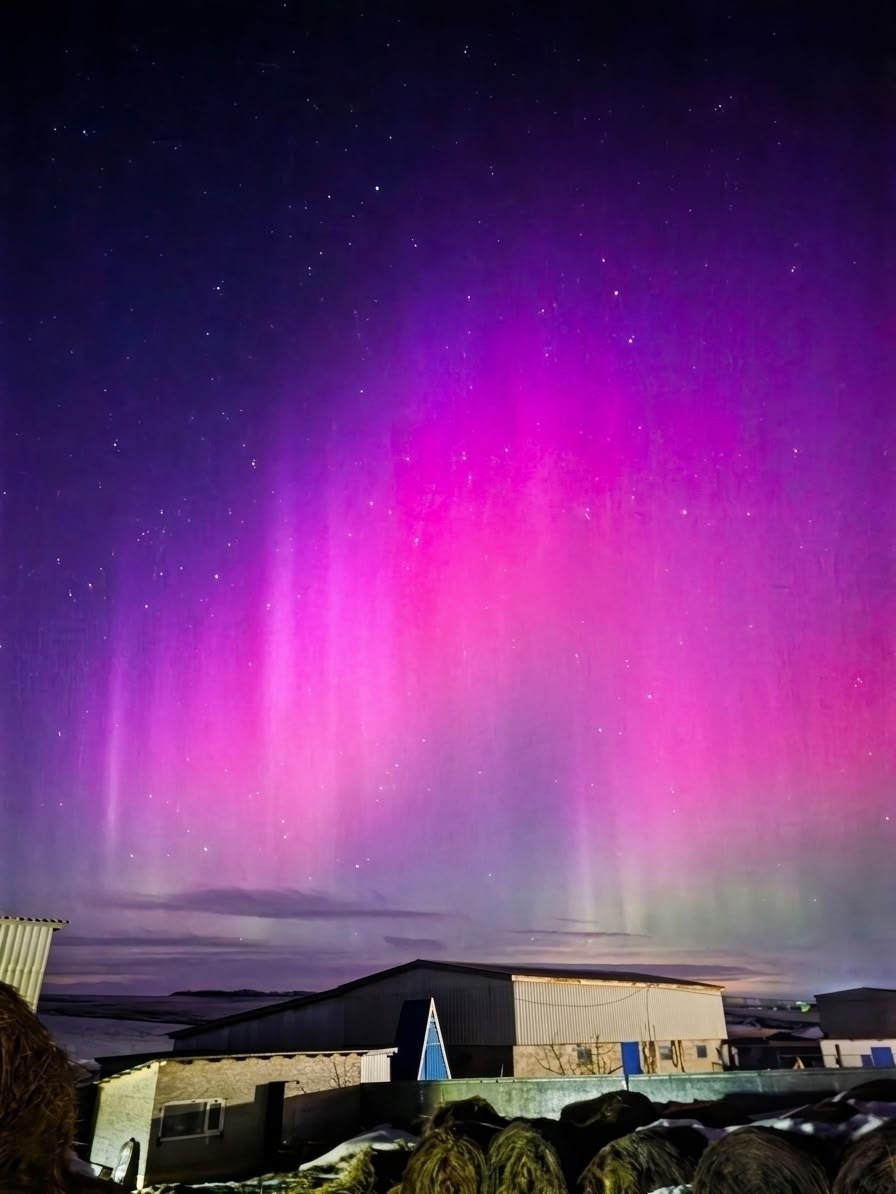 В центре Башкирии заметили северное сияние
