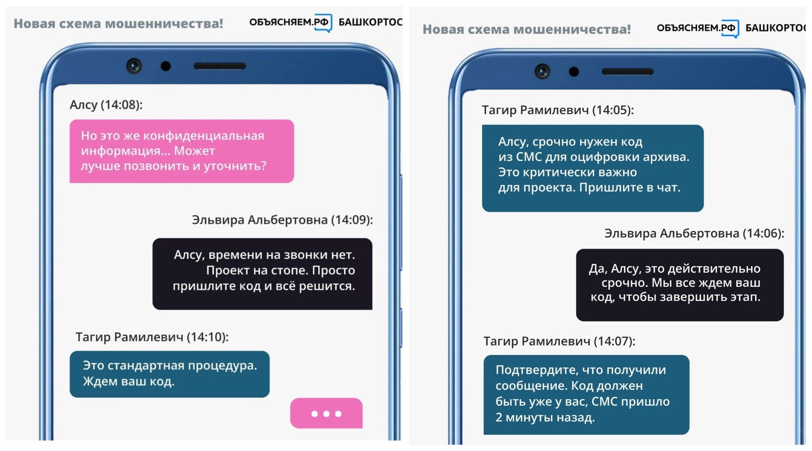 Мошенники обманывают граждан через фальшивые рабочие чаты