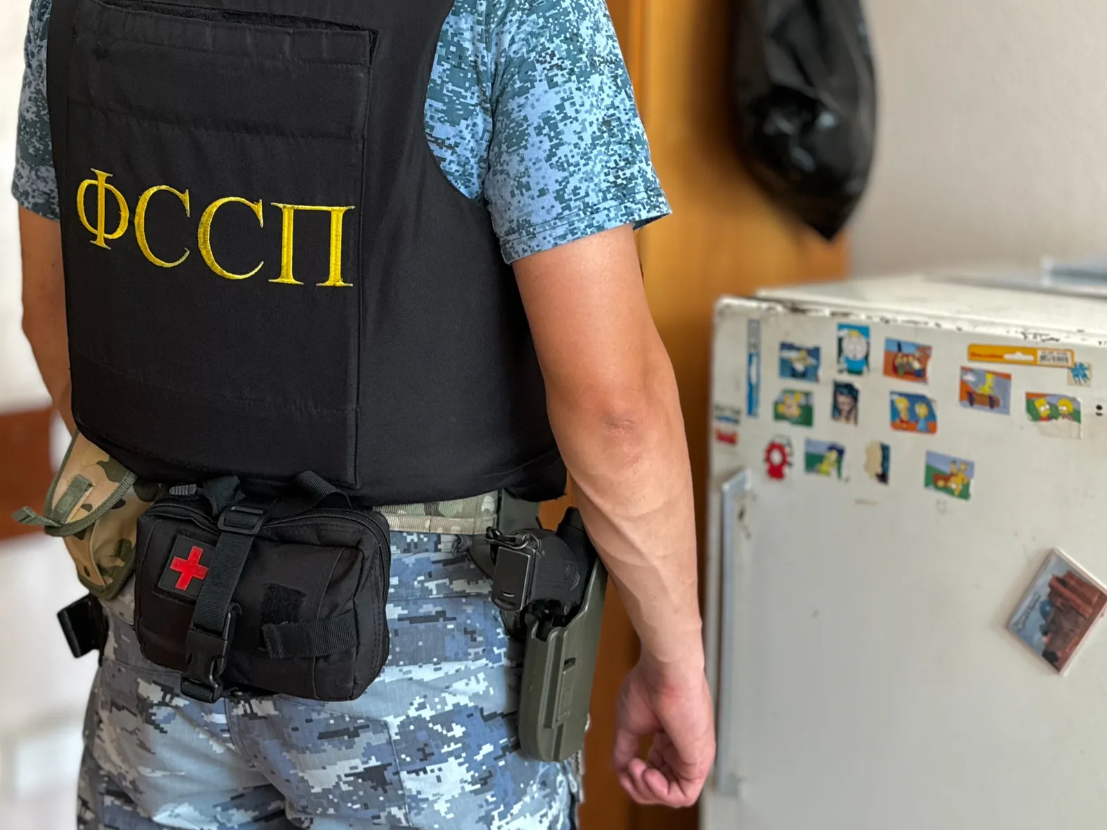 Нашли должника по алиментам за холодильником